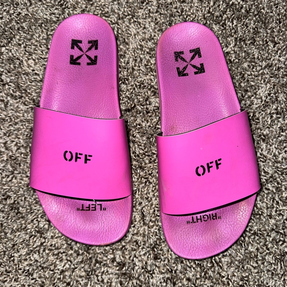 Off-White Pink Slide Sandals